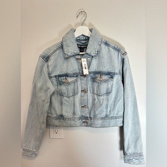 Joe Fresh Women's Classic Light Blue Jean Jacket - Picture 1 of 6
